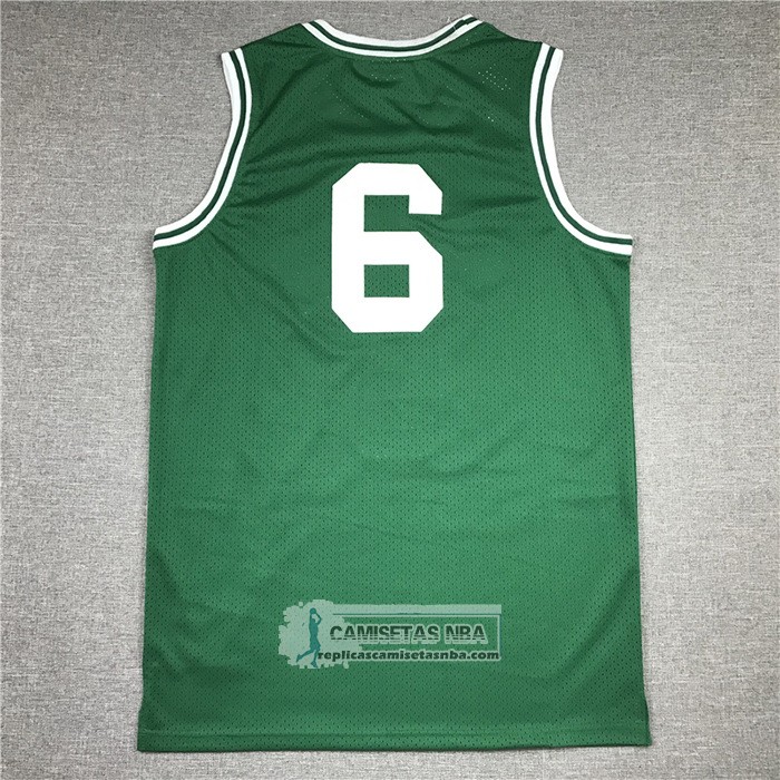 Camiseta Boston Celtics Bill Russell NO 6 Hardwood Classics 1962-63 Verde